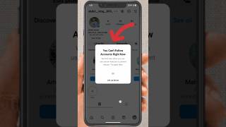 You Cant Follow Accounts Right Now Instagram Problem  How To We Limit Follow  Try Again Shorts [upl. by Andryc152]