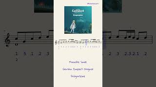 Dragonspine  Moonlike Smile OST Genshin Impact Kalimba Tabs genshinimpact sheetmusic [upl. by Innoj]