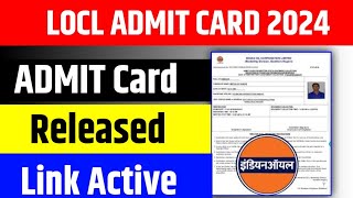 IOCL Admit Card 2024  How To Check IOCL Admit Card 2024 [upl. by Kayle274]