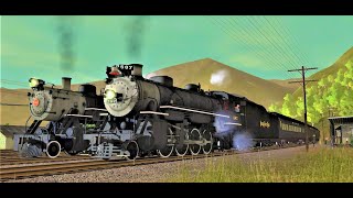 NKP 587 vs Strasburg Rail Road no 90 Trainz [upl. by Padegs298]