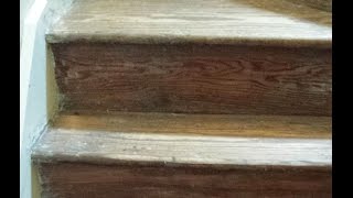 Staircase Makeover Part II  stripping  sanding [upl. by Ahsimek]