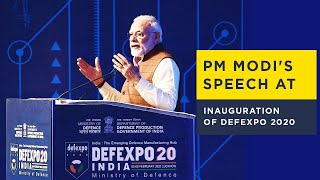 PM Modis speech at inauguration of Defexpo 2020 [upl. by Alyac]