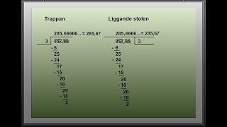 WebMath sweden Division med Trappan och Liggande stolen [upl. by Godfry]