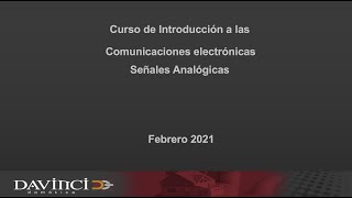 1 Señales 16 Señales Analógicas  Curso de introducción a las comunicaciones electrónicas [upl. by Broek]