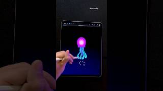 New Jellyfish Animation in Procreate 🪼😳 procreate animation [upl. by Aicirtam593]