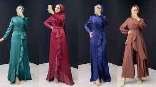 En Şık Tesettür Kombin Elbise Modelleri ✔️ Tesettür Elbise Modelleri  Hijab Dresses Collection [upl. by Naesyar606]