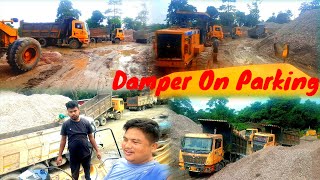 Dampers ৰাখিবলৈ ঠাই নাই😰 Damper on parking  JCB Videos [upl. by Alrich]