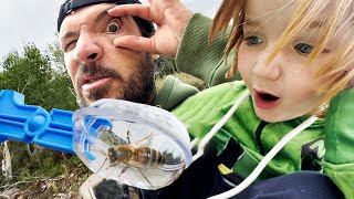 TRAPPiNG MOUNTAiN BUGS Adley goes Back to School morning routine Dad Day with Niko and Papa [upl. by Eelaroc]