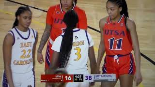 Technical foul on UTSATexasSan Antonios Sidney Love vs East Carolina [upl. by Aneeroc]