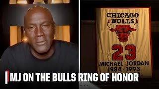 Michael Jordan reacts to making the Bulls Ring of Honor  NBA on ESPN [upl. by Nylesoj]