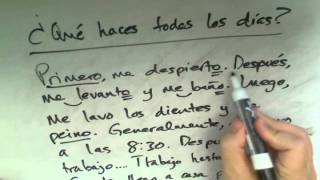 Asking and Answering Questions in Spanish Part 8 Daily Routine Questions [upl. by Ainotna]