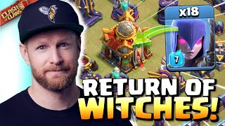 Level 7 Witches are INSANE TH16 deleted by 18 WITCH ATTACK Clash of Clans [upl. by Nalehp]