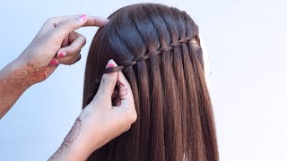 very easy amp quick waterfall hairstyle for open hair [upl. by Kyle]