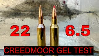 22 Creedmoor vs 65 Creedmoor Ballistic Gel And Water Jug Test [upl. by Rannug]