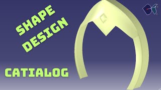 Shape Design  CATIA V5  CATIALOG [upl. by Dole]