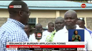 Issuance of Bursary Application Forms underway in Kisumu Central [upl. by Jamnis225]