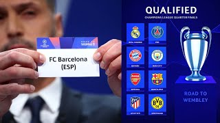 UEFA Champions League QuarterFinals Live Draw  Qualified Teams  Full Fixtures  UCL Draw 202324 [upl. by Lauder]