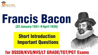 Sir Francis Bacon Biography  Francis Bacon List of Works  Objective Question  English Literature [upl. by Oyek]