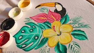 Fabric painting ideas on clothes painting करना सीखें with me [upl. by Rina159]