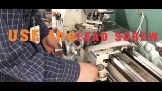 How to use the lead screw and half nut lever to turn down a part [upl. by Airak]