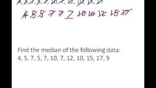 Find the median from a list of numbers [upl. by Anderer]