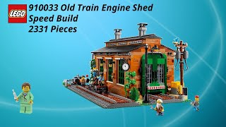 Random Nurse builds Lego 910033 Old Train Engine Shed Speed Build [upl. by Jak]