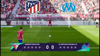 Atletico Madrid vs Marseille pes 2021 dramatic penalty shootout [upl. by Acinnor136]