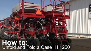 How to Unfold and Fold a Case IH 1250 Planter [upl. by Ailero]