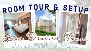 Disneys Gran Destino Tower Tour Room Tour and Setup  Gran Destino Tower Standard View Room [upl. by Rozalie]