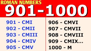 Roman Numerals 1 to 100  Learn Roman Numbers 1 to 100  Roman Numbers 1 to 100  Roman numbers [upl. by Amlus]