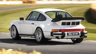 F1powered roadlegal Porsche 930 TAG Turbo by Lanzante 15litre V6 Turbo Sound [upl. by Jara164]