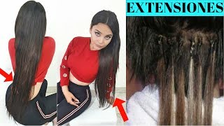 TODO SOBRE EXTENSIONES PERMANENTE DE CABELLO MI EXPERIENCIA [upl. by Aihsoj]