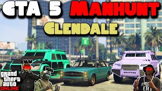 GTA 5 MANHUNT  Glendale VS Nightsharks ft HarmNone twingomp4 [upl. by Nellek]