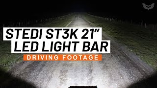 ST3K 21 inch LED Light Bar Raw Night Driving STEDI [upl. by Nevile]