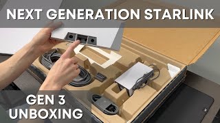 Next Generation Starlink  Unboxing the Gen 3 Standard Kit [upl. by Yniffit]