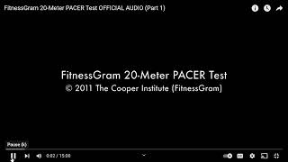 FitnessGram 20 Meter PACER Test audio [upl. by Revned]