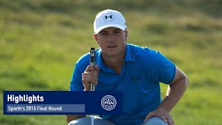 Every Shot from Jordan Spieths 4th Round  2015 PGA Championship [upl. by Wassyngton693]