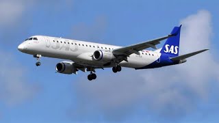 SAS Embraer E195LR SERSN landing planes fly planespotting airplanes sas airport [upl. by Monney431]