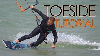 How to Ride Toeside Kiteboard Tutorial [upl. by Ancel]