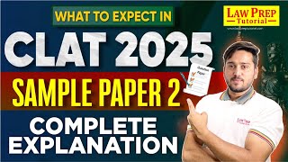 CLAT 2025 Official Sample Paper 2 Analysis  Complete Explanation  CLAT Sample Paper [upl. by Nitsyrc746]