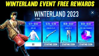 Winterland 2023🔥 Free Rewards🥳 Free Fire Winterland Event  Winterland Event Free Fire New Event [upl. by Nnylamme]