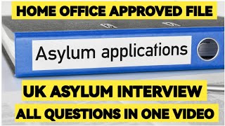 Uk Asylum Substantive BIG Interview All Questions And Answers  Uk Asylum interview questions [upl. by Dewees]