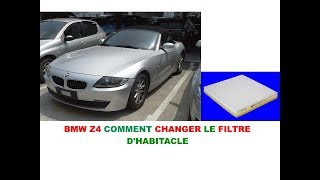 BMW Z4 comment changer le filtre dhabitacle [upl. by Nonnaehr764]