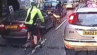 Pedestrian KNOCKS Cyclist FACE FIRST To The Ground [upl. by Lennad]