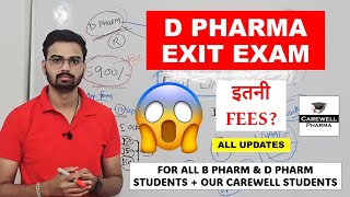 DPEE  D Pharm Exit Exam  examination fee issue  D pharma  D Pharmacy  Carewell Pharma [upl. by Yram]