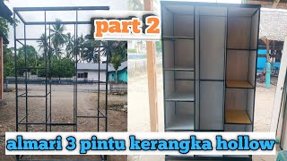 MEMBUAT LEMARI PAKAIAN DARI BESI HOLLOWKombinasi multipleks ➡️part 2 [upl. by Llebyram]