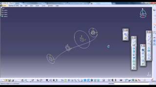 CATIA Basics  multi section surface using guides [upl. by Adnawyt]