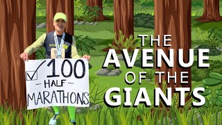 My 100th Half Marathon Running the 2024 Avenue of Giants HalfMarathon [upl. by Ahsiuq]