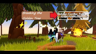 Breaking the Golden Conifer Tree Wild Horse Islands [upl. by Placidia]