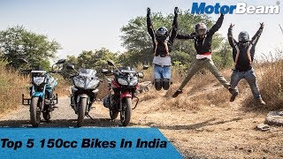 5 Best 150cc Bikes In India  MotorBeam [upl. by Housen]